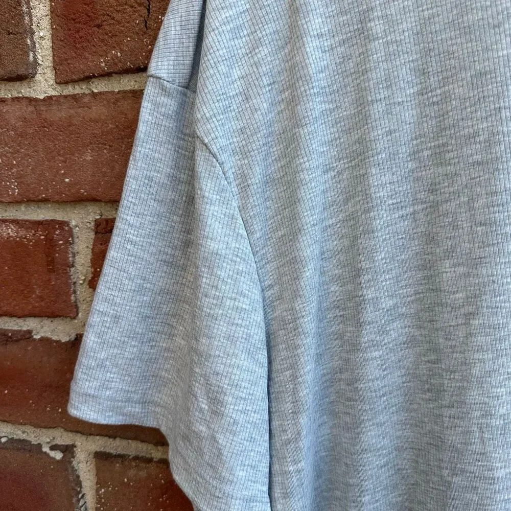 LOFT Sleep Gray Oversized Crewneck Lounge Top XXL Soft Stretch NEW